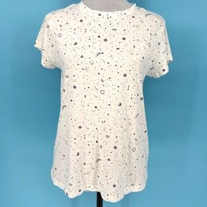 Marine Layer Womens Small Celestial Star Moon Print Supima Cotton Modal T-Shirt